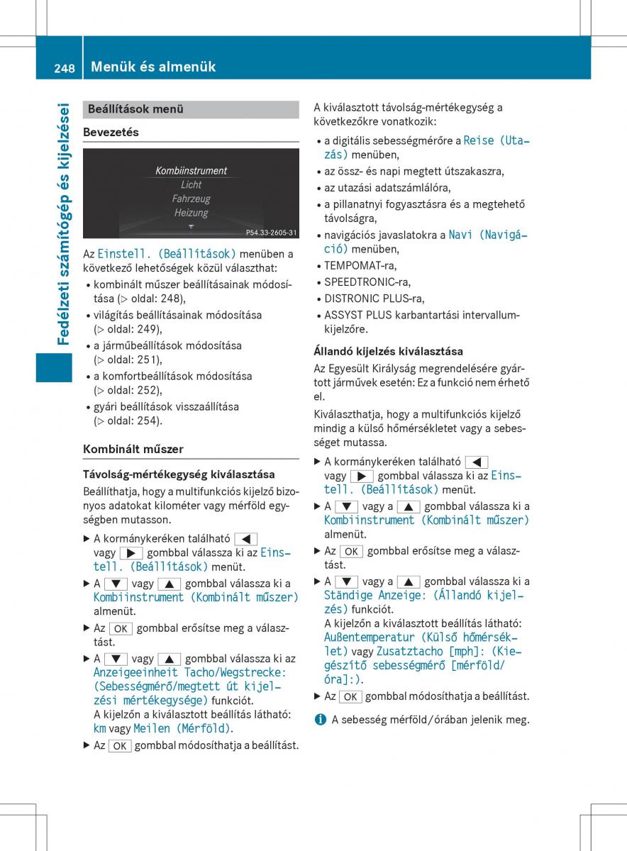 Mercedes Benz SL R231 Kezelesi utmutato / page 250