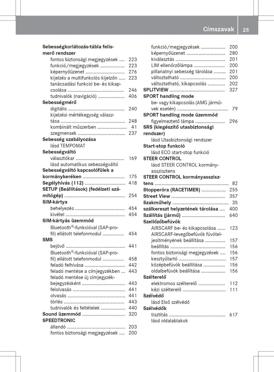 Mercedes Benz SL R231 Kezelesi utmutato / page 27