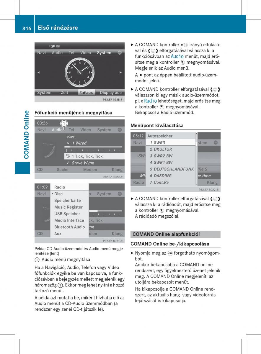 Mercedes Benz SL R231 Kezelesi utmutato / page 318