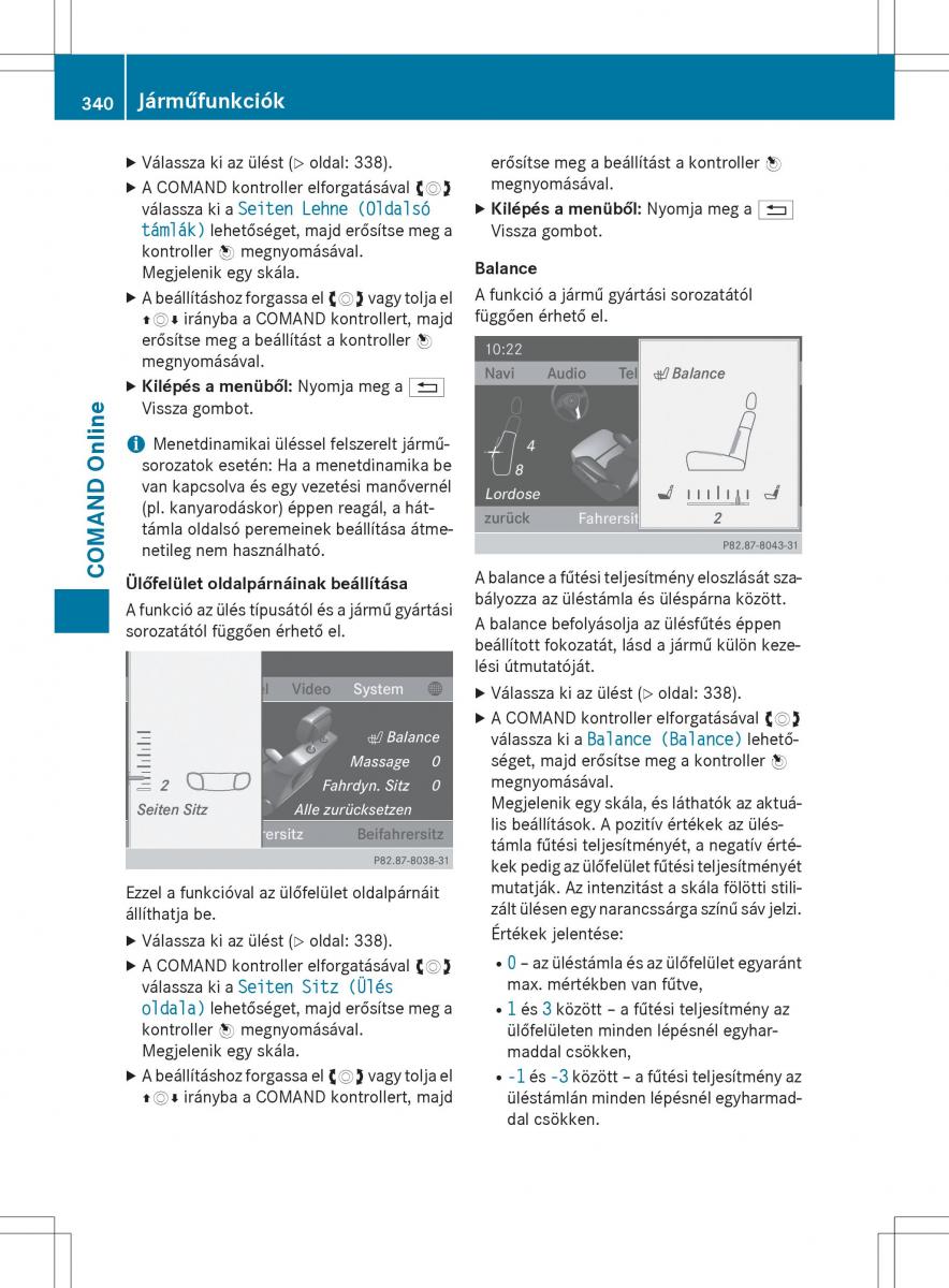 Mercedes Benz SL R231 Kezelesi utmutato / page 342