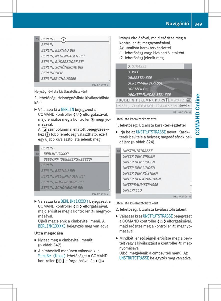 Mercedes Benz SL R231 Kezelesi utmutato / page 351