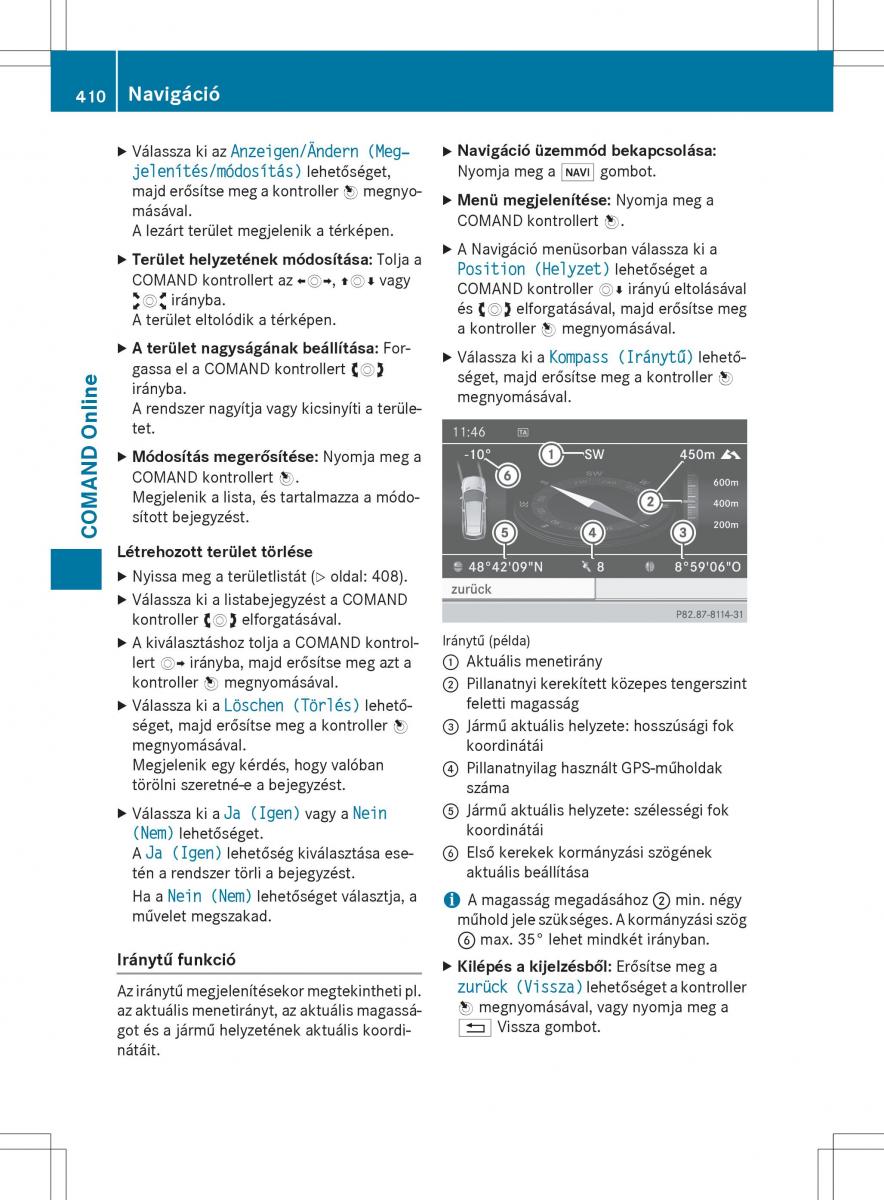 Mercedes Benz SL R231 Kezelesi utmutato / page 412