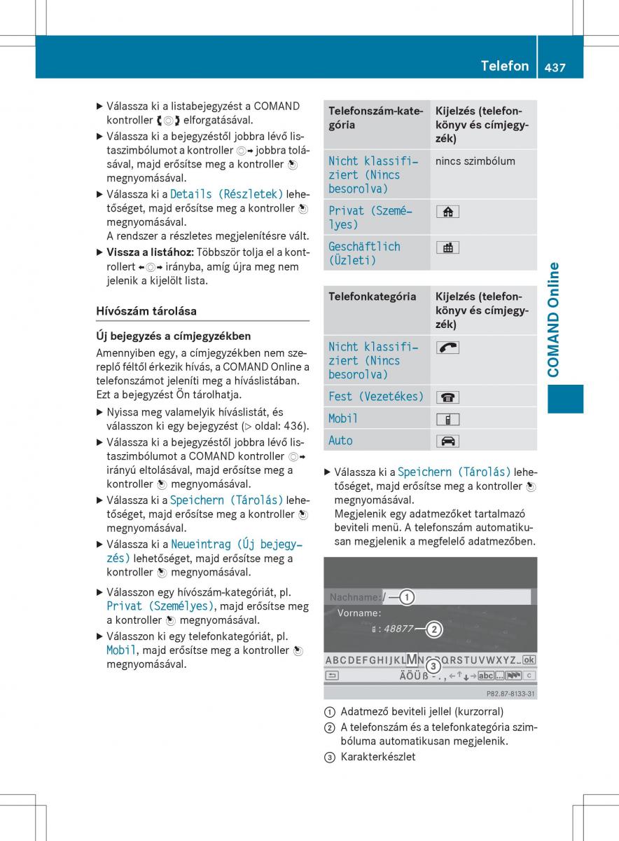 Mercedes Benz SL R231 Kezelesi utmutato / page 439