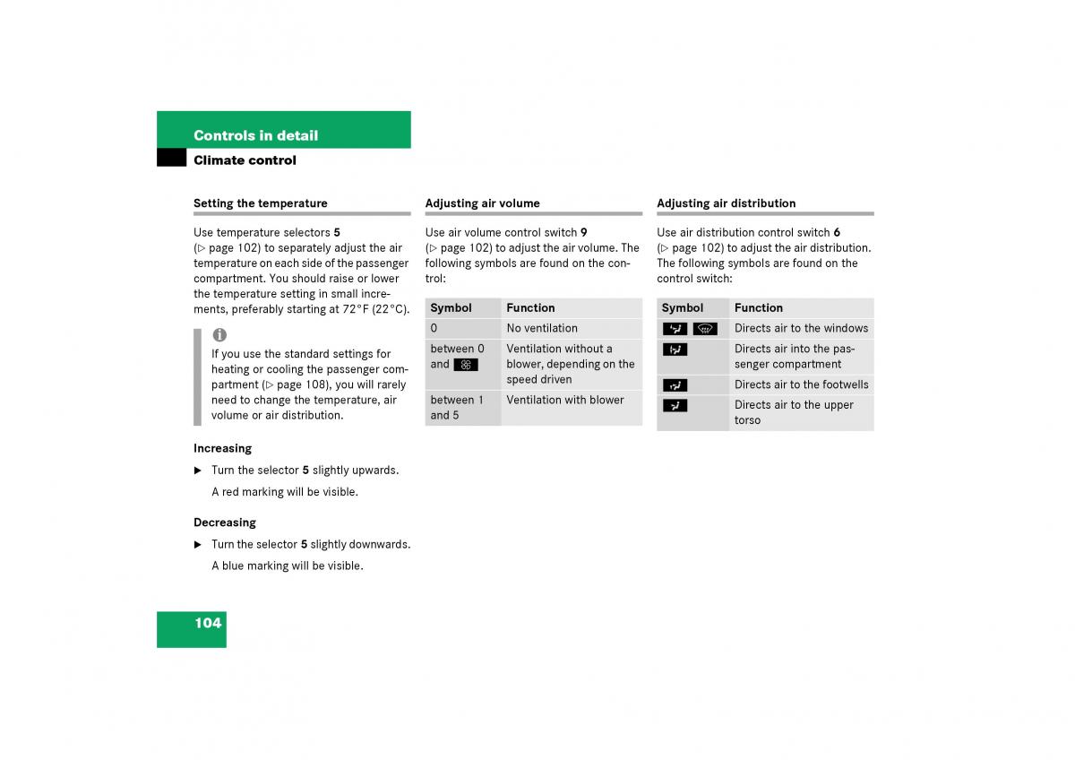 Mercedes Benz SLK R170 owners manual / page 104