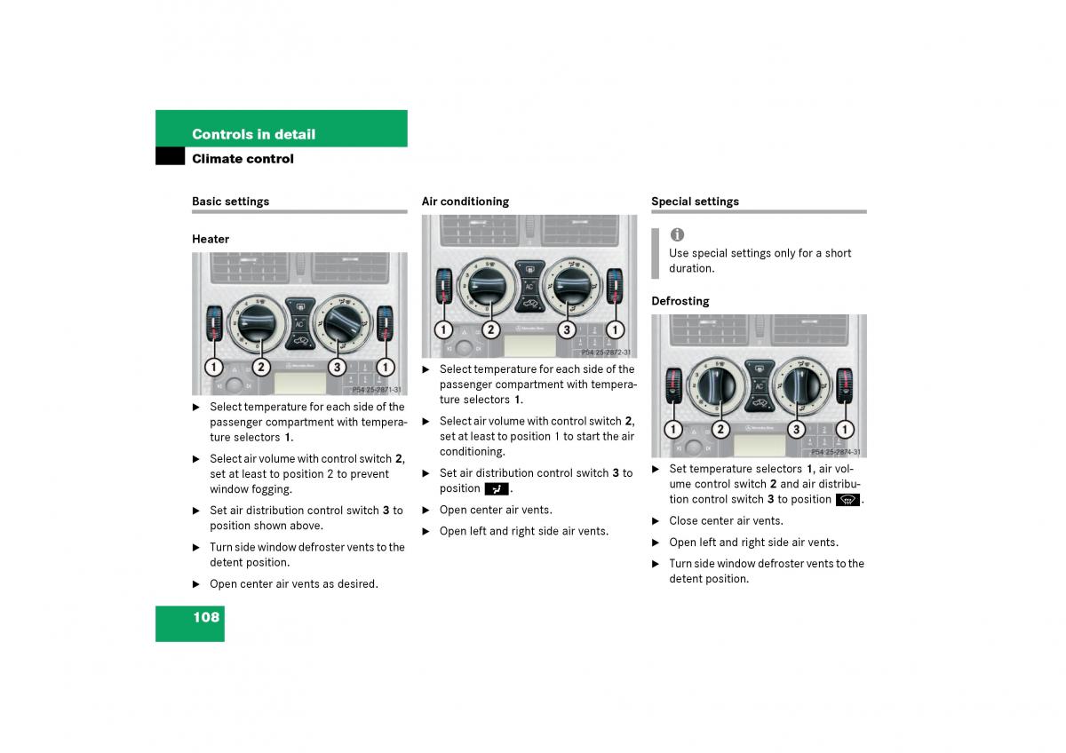 Mercedes Benz SLK R170 owners manual / page 108