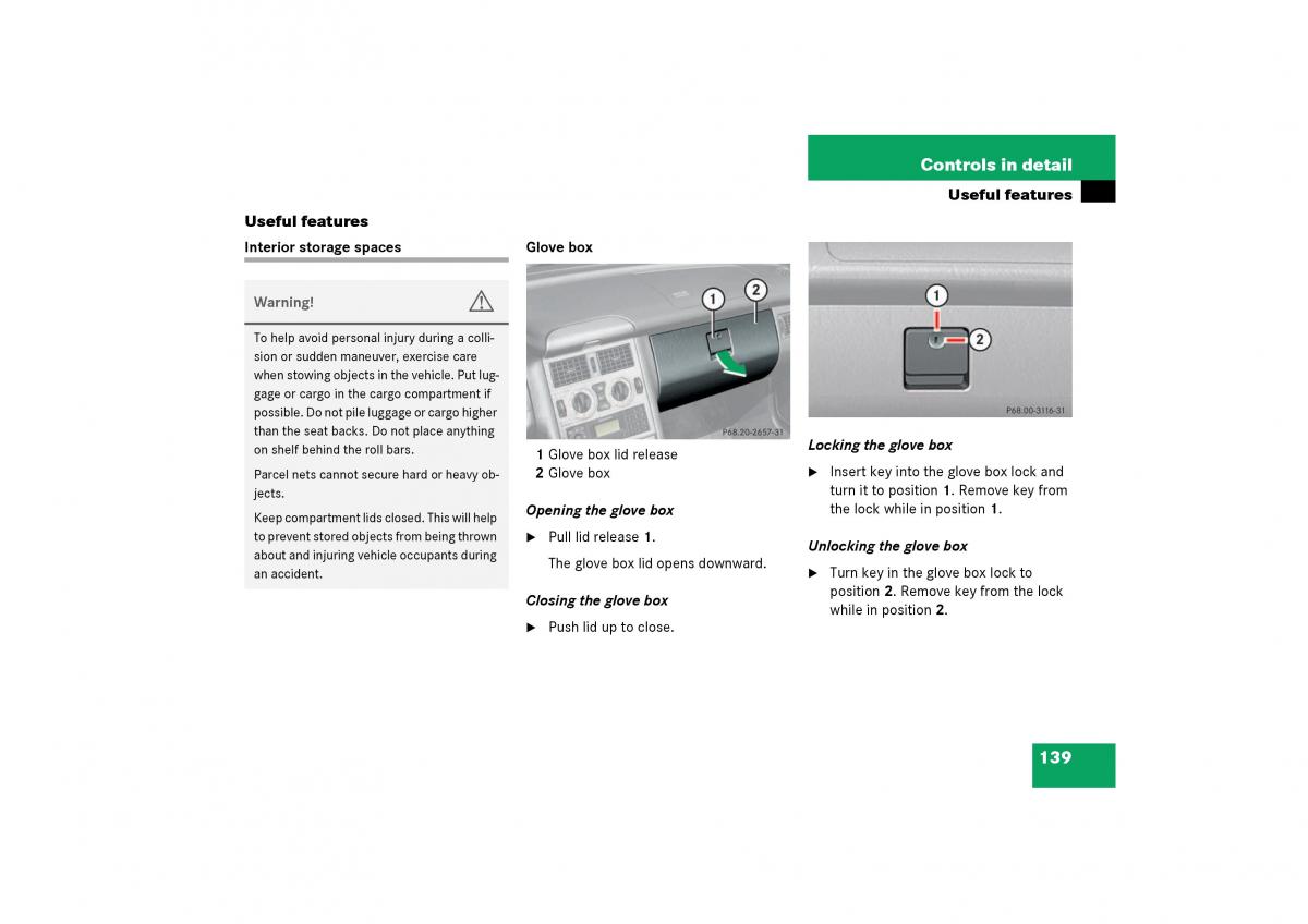 Mercedes Benz SLK R170 owners manual / page 139