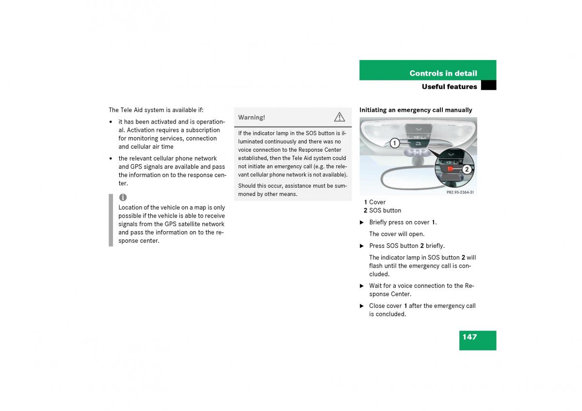 Mercedes Benz SLK R170 owners manual / page 147