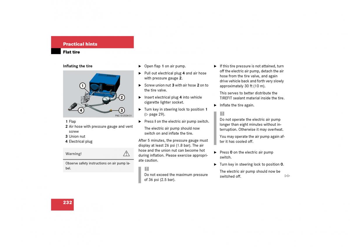 Mercedes Benz SLK R170 owners manual / page 232