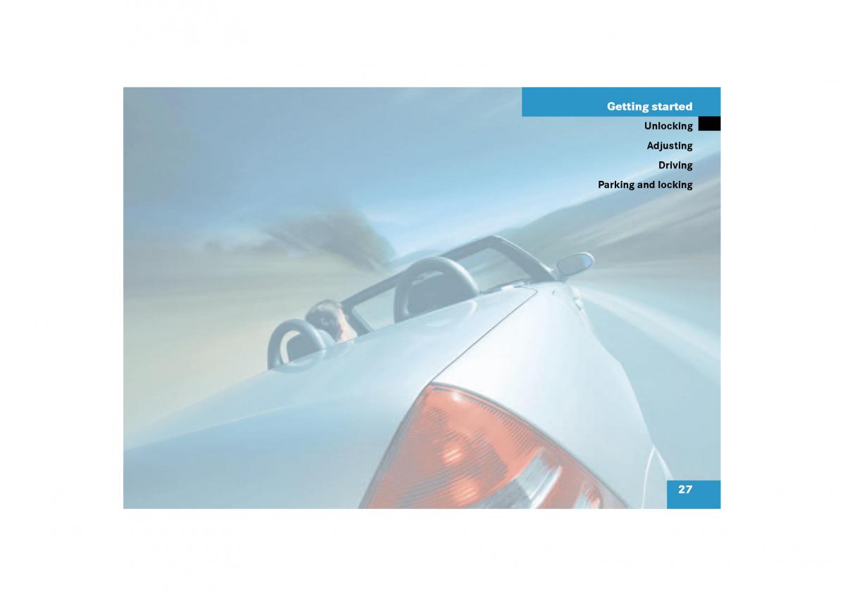 Mercedes Benz SLK R170 owners manual / page 27