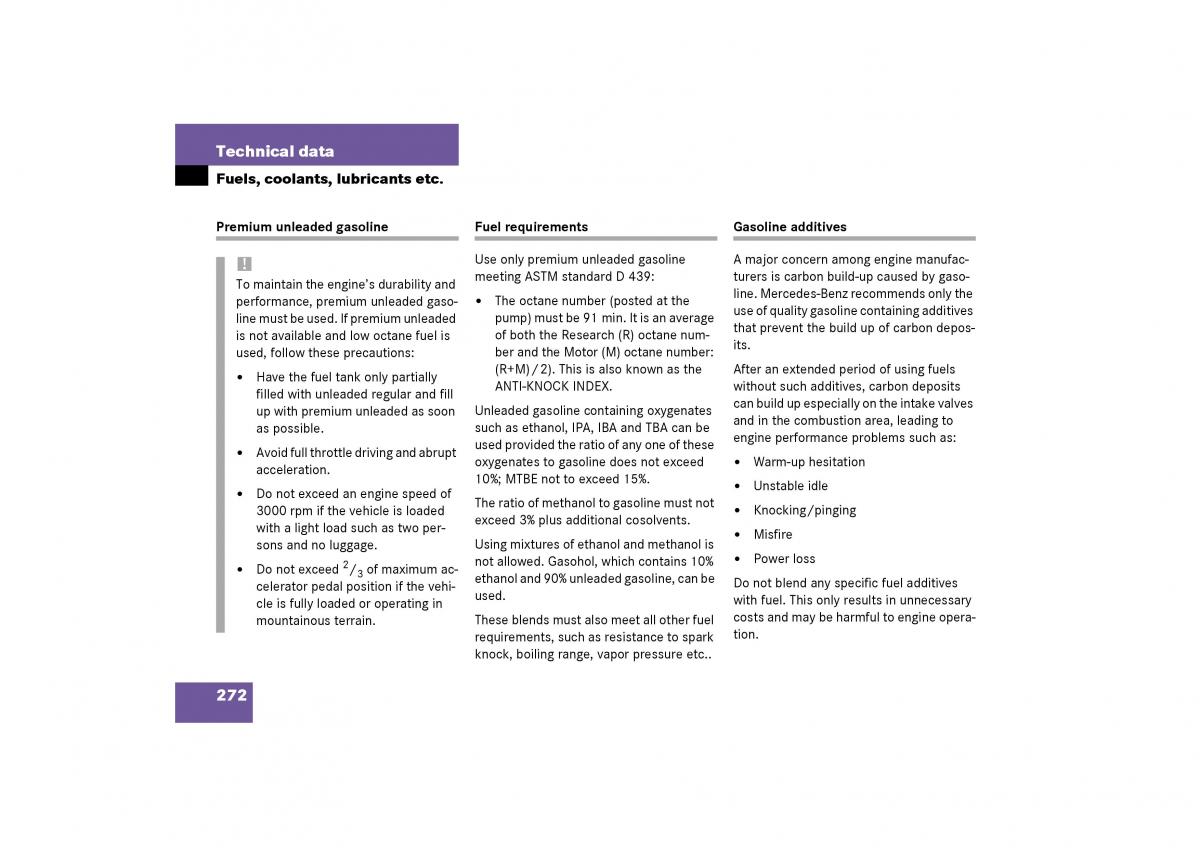 Mercedes Benz SLK R170 owners manual / page 272