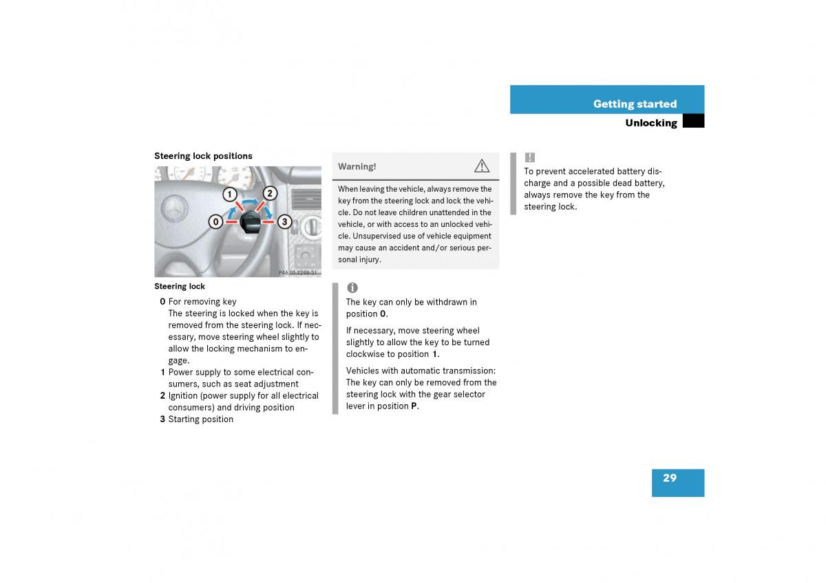 Mercedes Benz SLK R170 owners manual / page 29