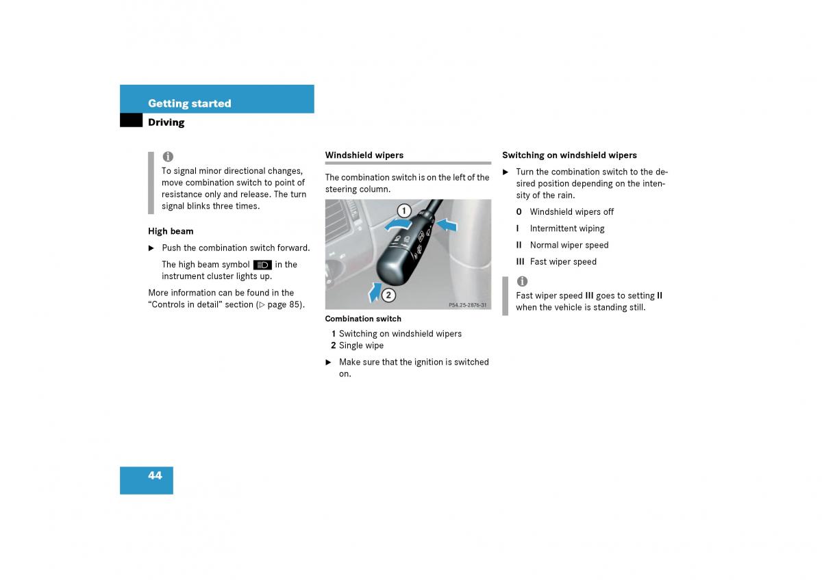 Mercedes Benz SLK R170 owners manual / page 44