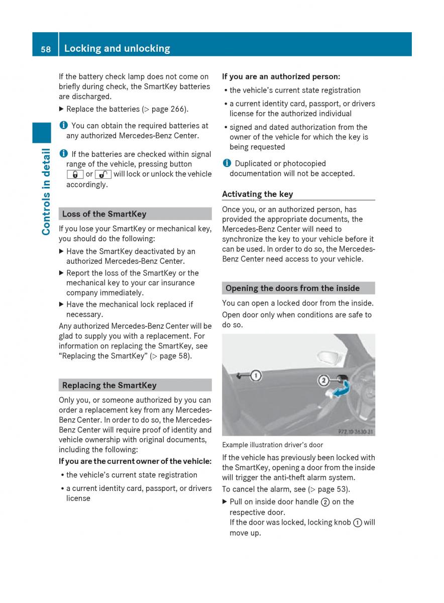 Mercedes Benz SLK R171 owners manual / page 60