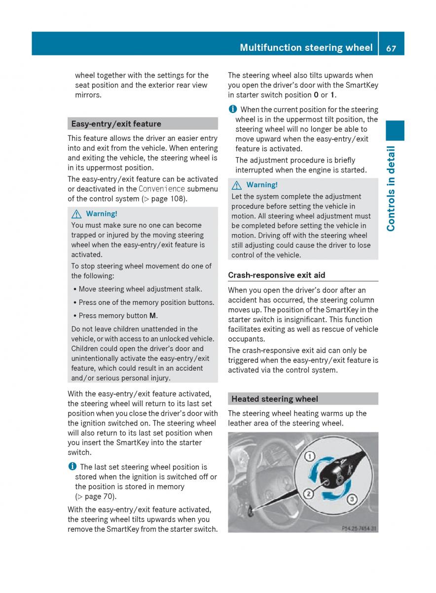 Mercedes Benz SLK R171 owners manual / page 69