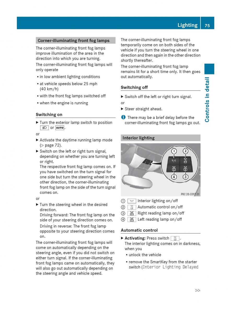 Mercedes Benz SLK R171 owners manual / page 77