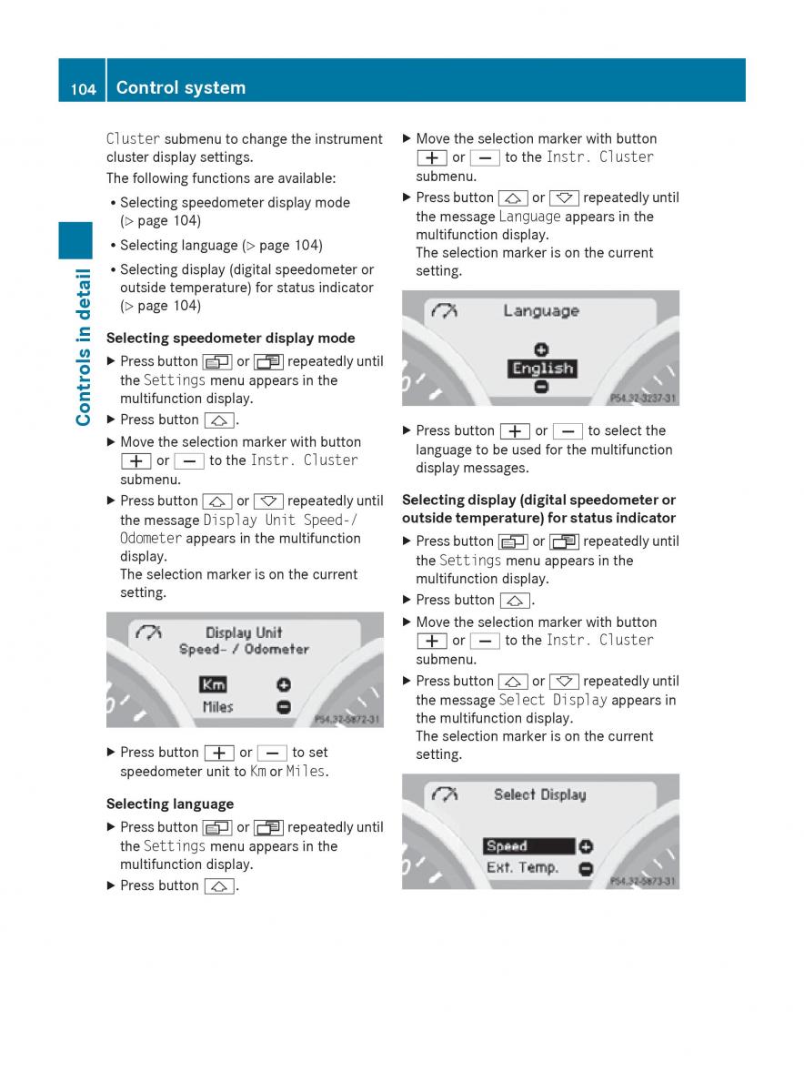 Mercedes Benz SLK R171 owners manual / page 106