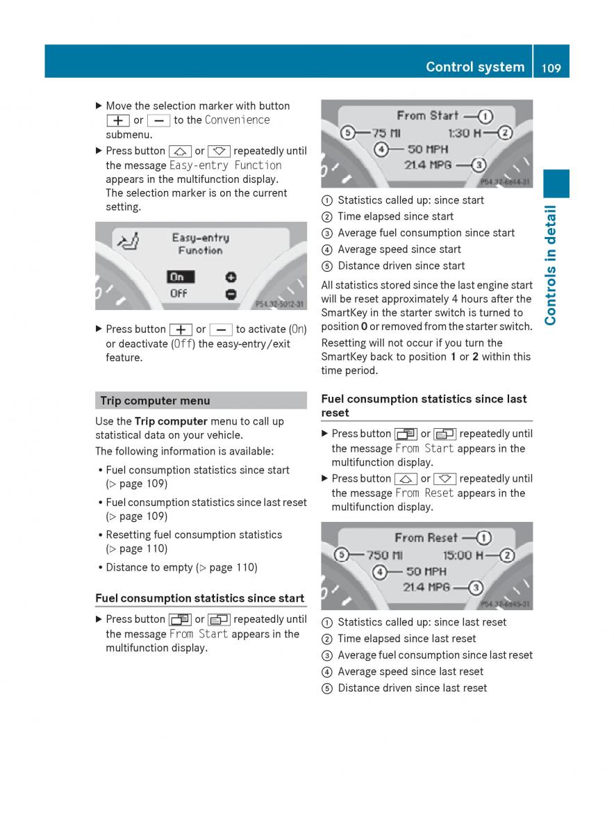 Mercedes Benz SLK R171 owners manual / page 111