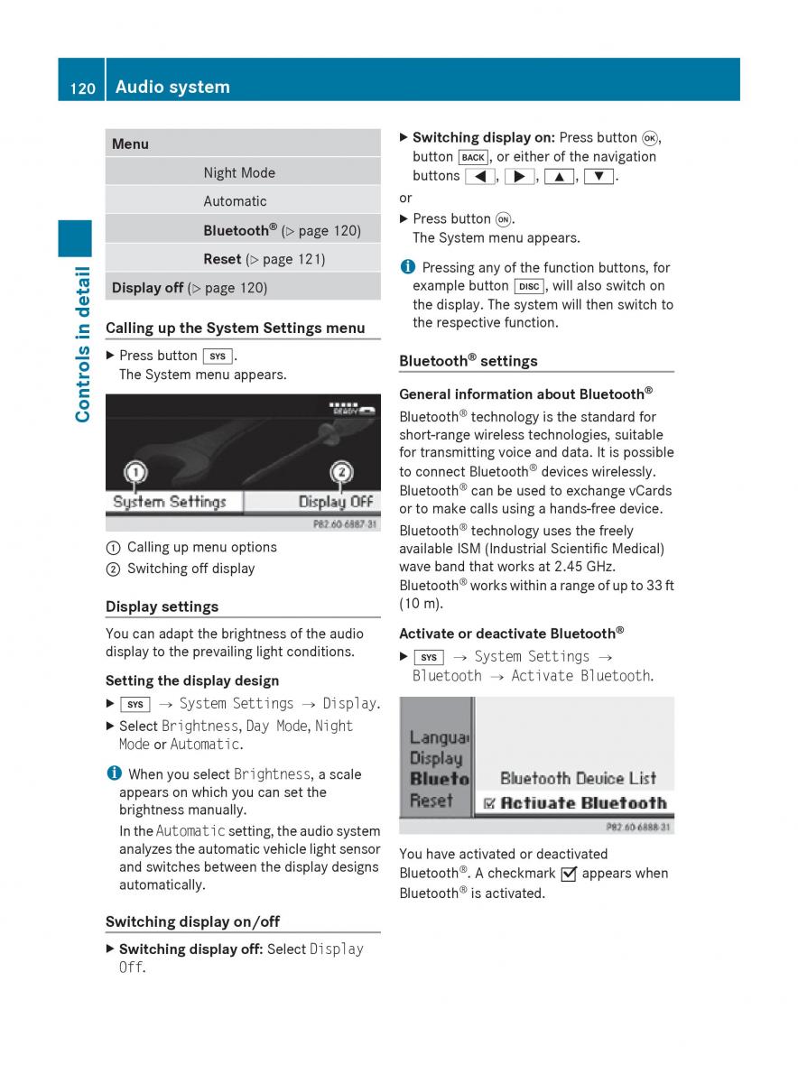 Mercedes Benz SLK R171 owners manual / page 122