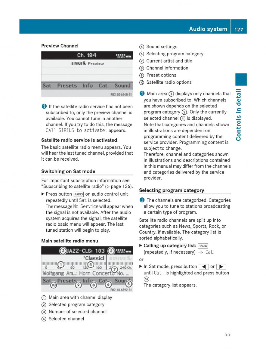 Mercedes Benz SLK R171 owners manual / page 129