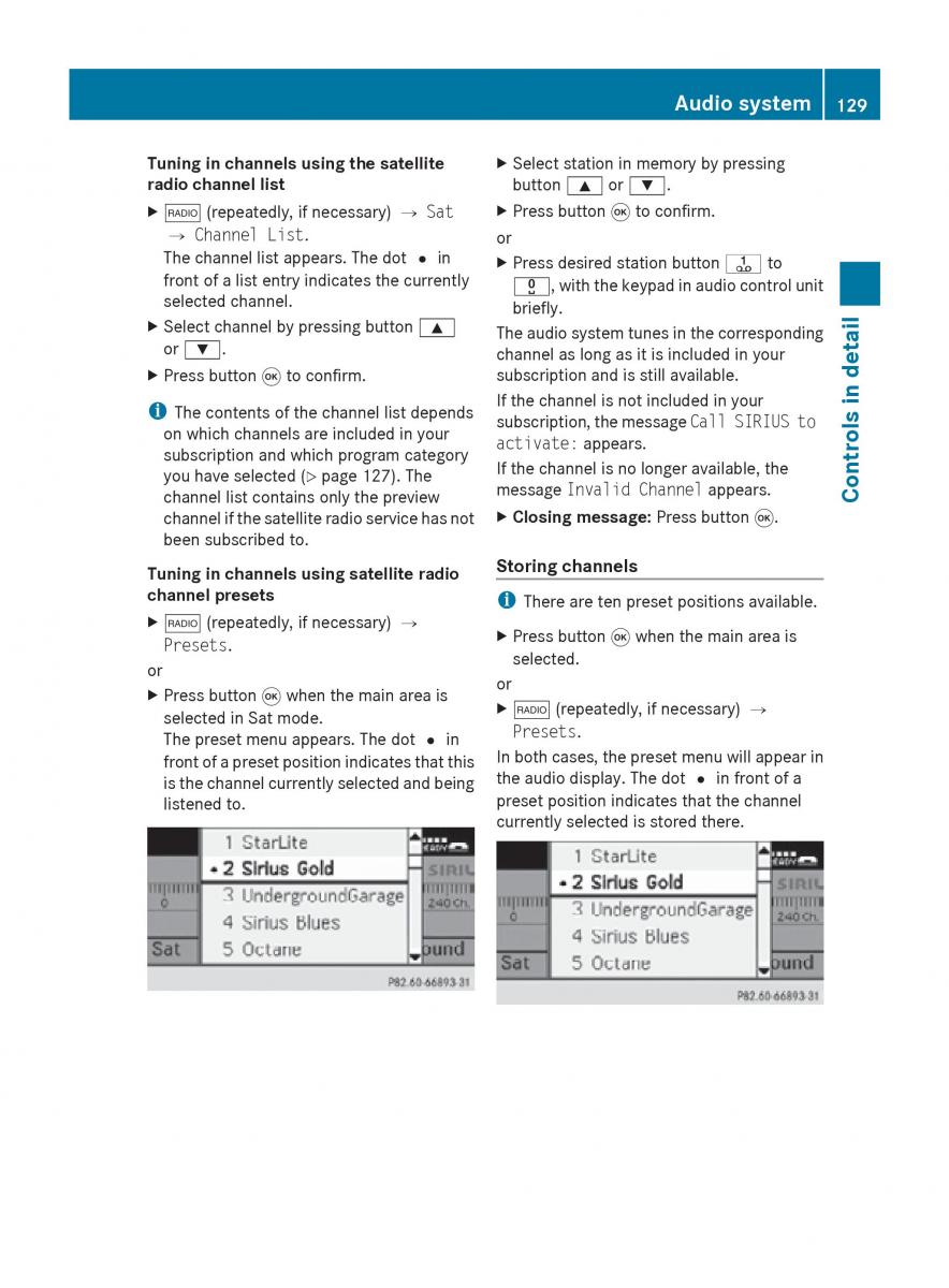 Mercedes Benz SLK R171 owners manual / page 131