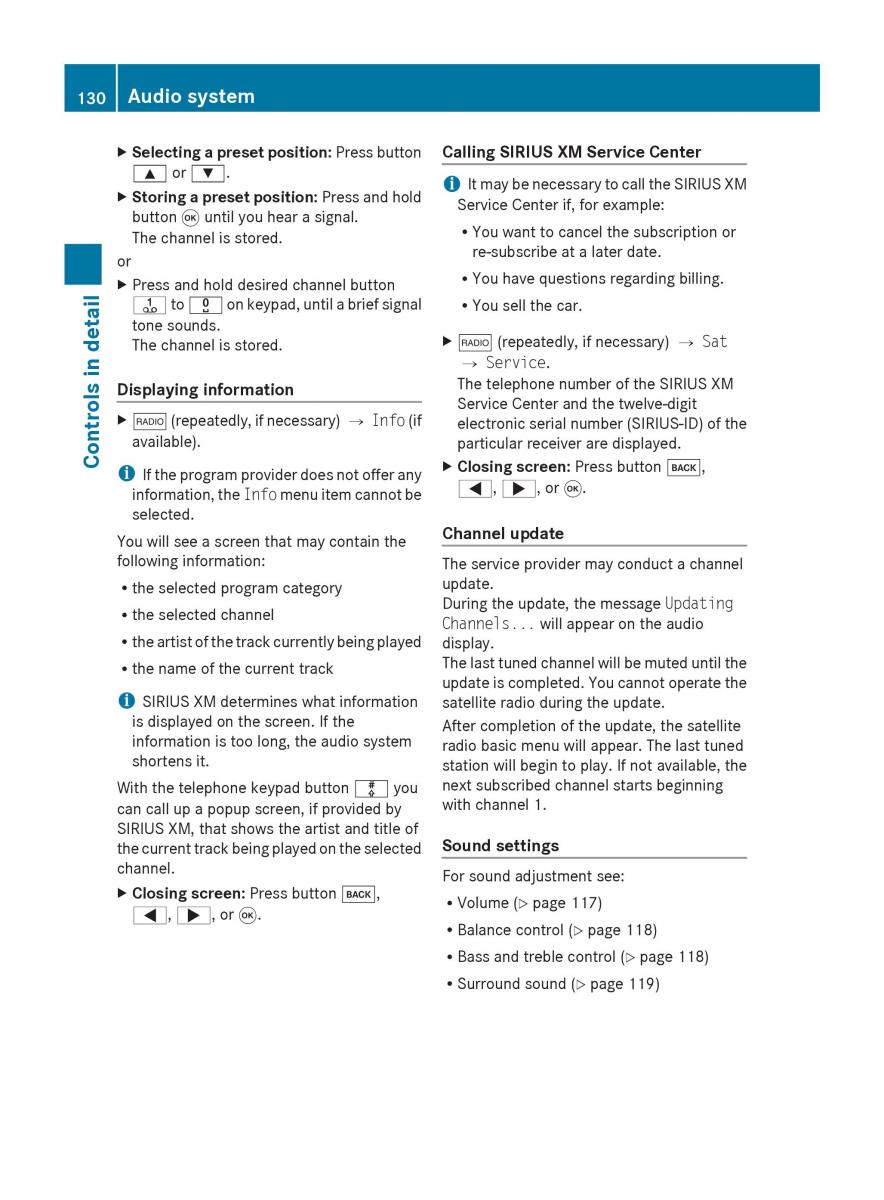 Mercedes Benz SLK R171 owners manual / page 132