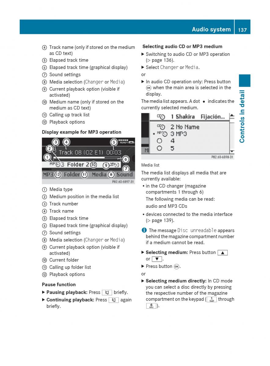 Mercedes Benz SLK R171 owners manual / page 139