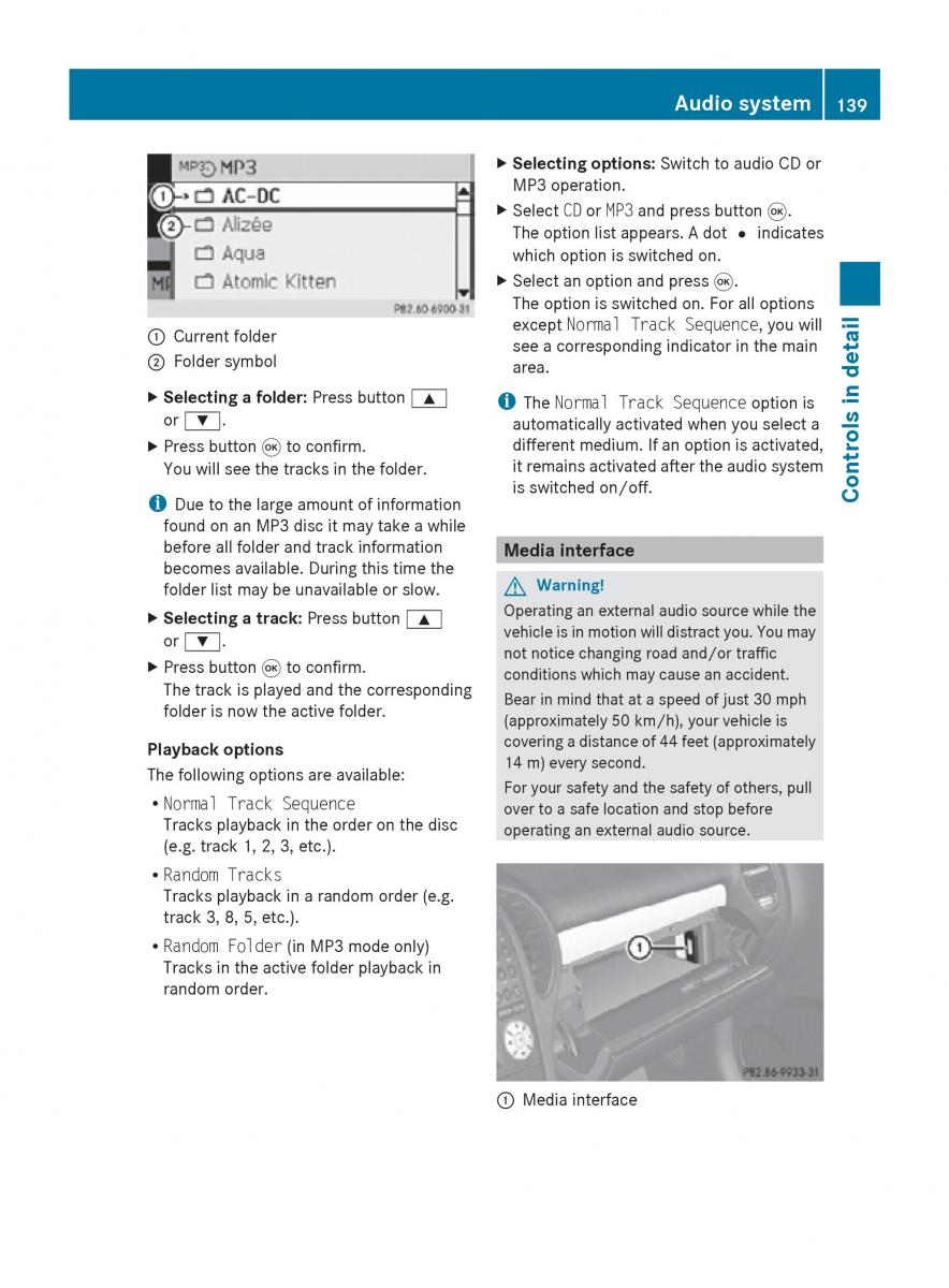 Mercedes Benz SLK R171 owners manual / page 141