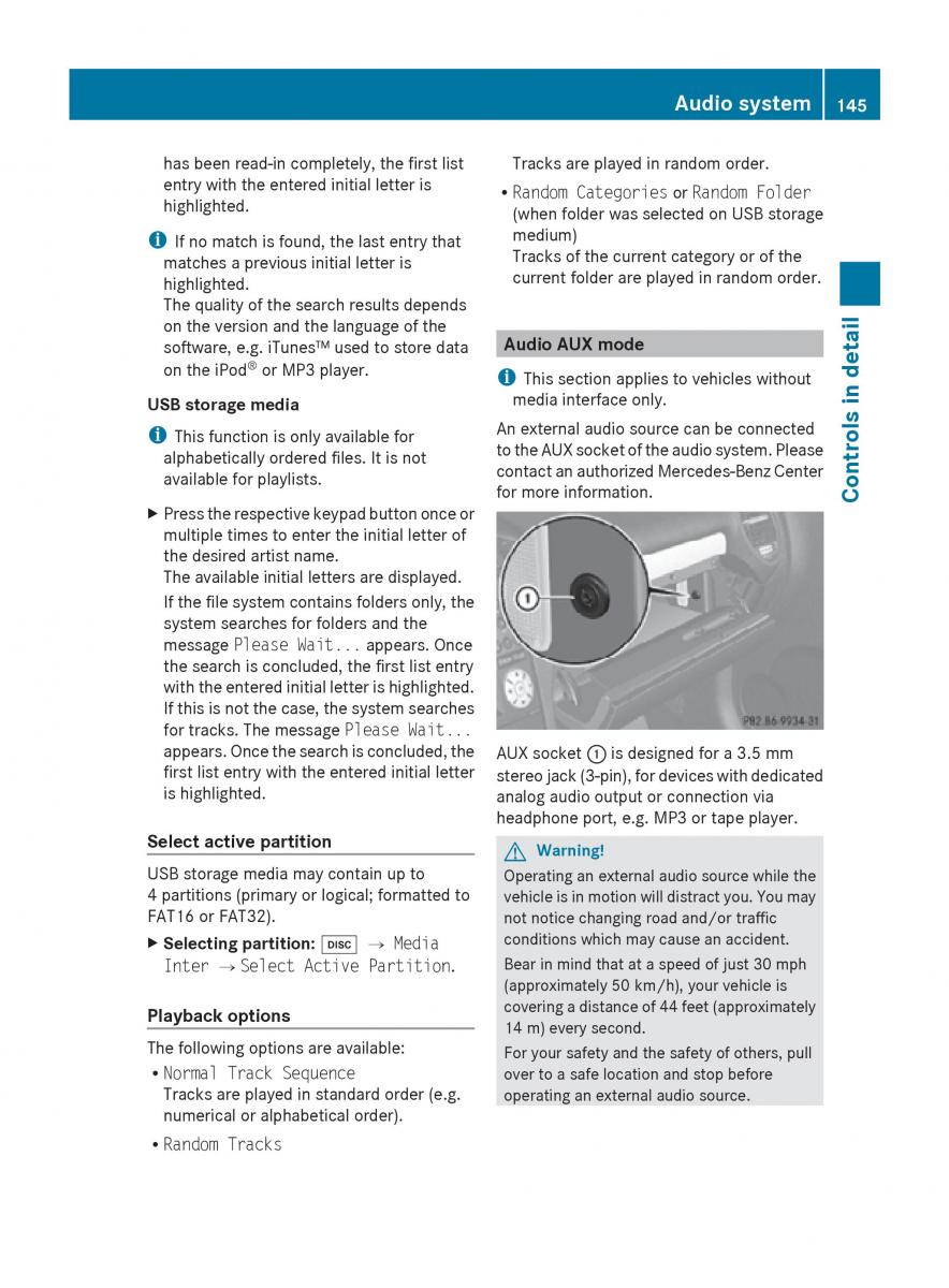 Mercedes Benz SLK R171 owners manual / page 147