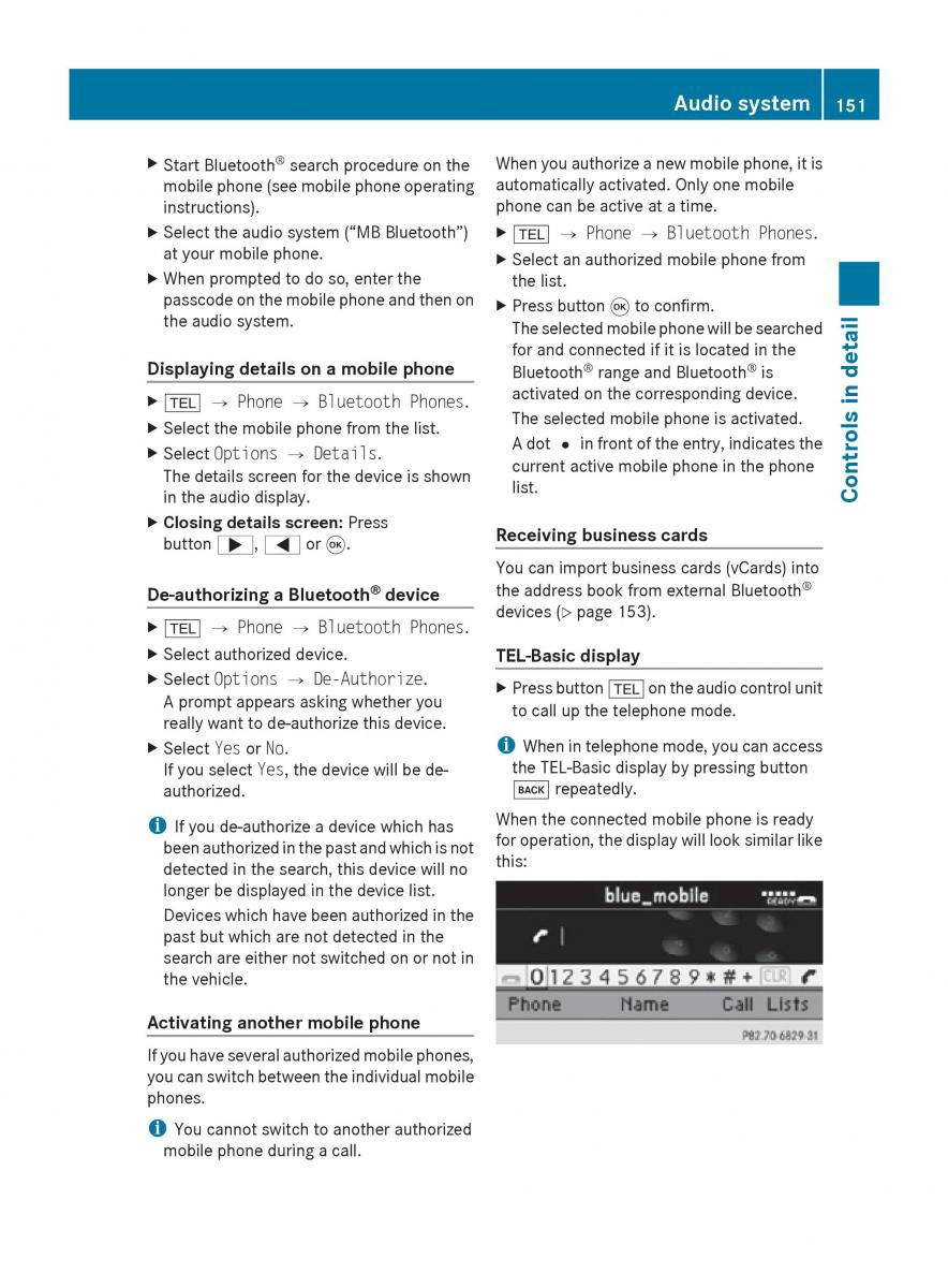 Mercedes Benz SLK R171 owners manual / page 153