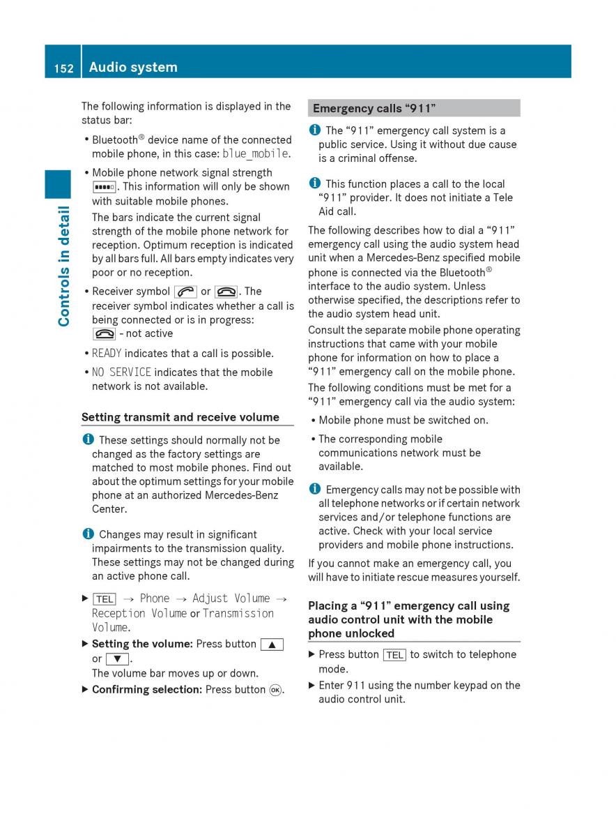 Mercedes Benz SLK R171 owners manual / page 154