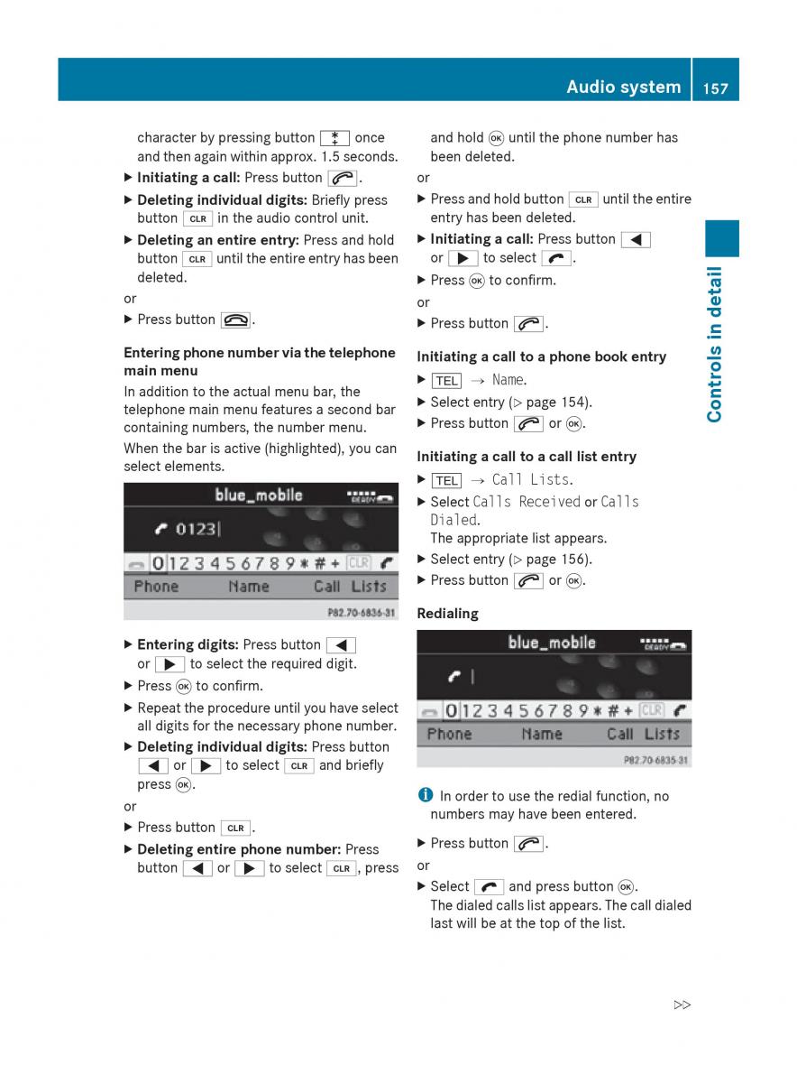 Mercedes Benz SLK R171 owners manual / page 159