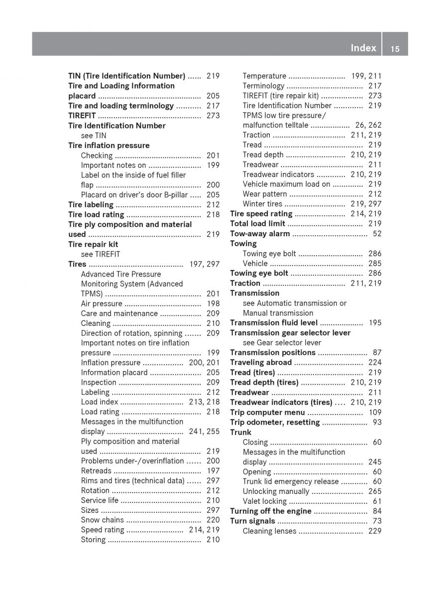 Mercedes Benz SLK R171 owners manual / page 17