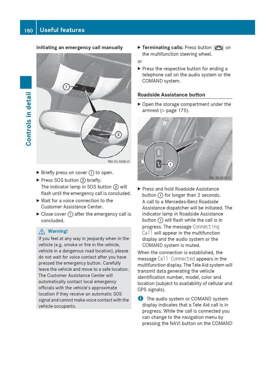 Mercedes Benz SLK R171 owners manual / page 182