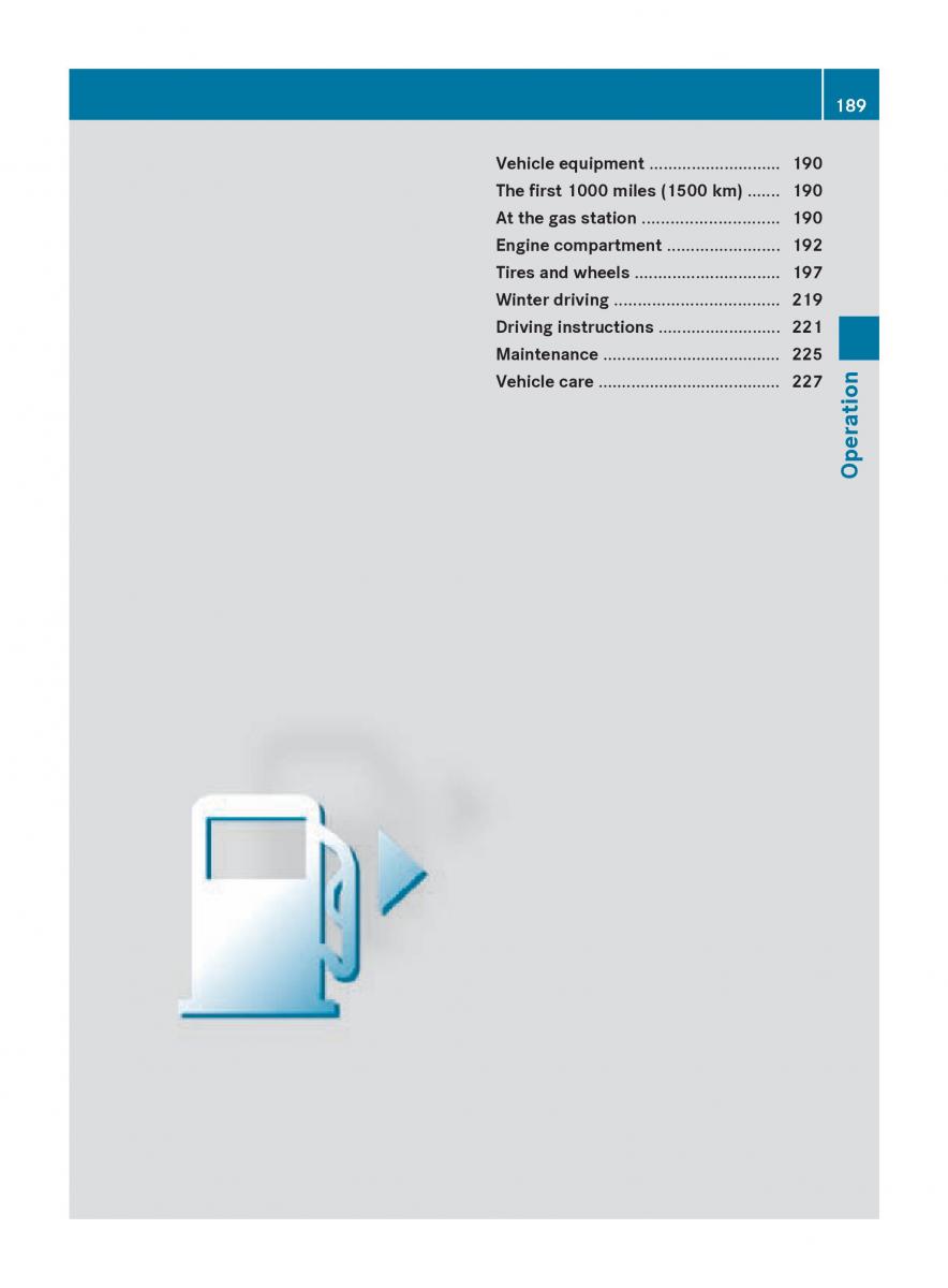 Mercedes Benz SLK R171 owners manual / page 191