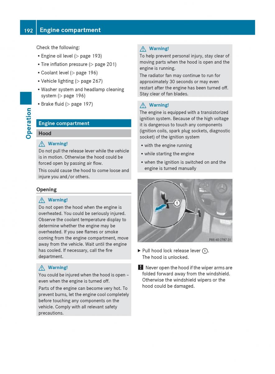 Mercedes Benz SLK R171 owners manual / page 194