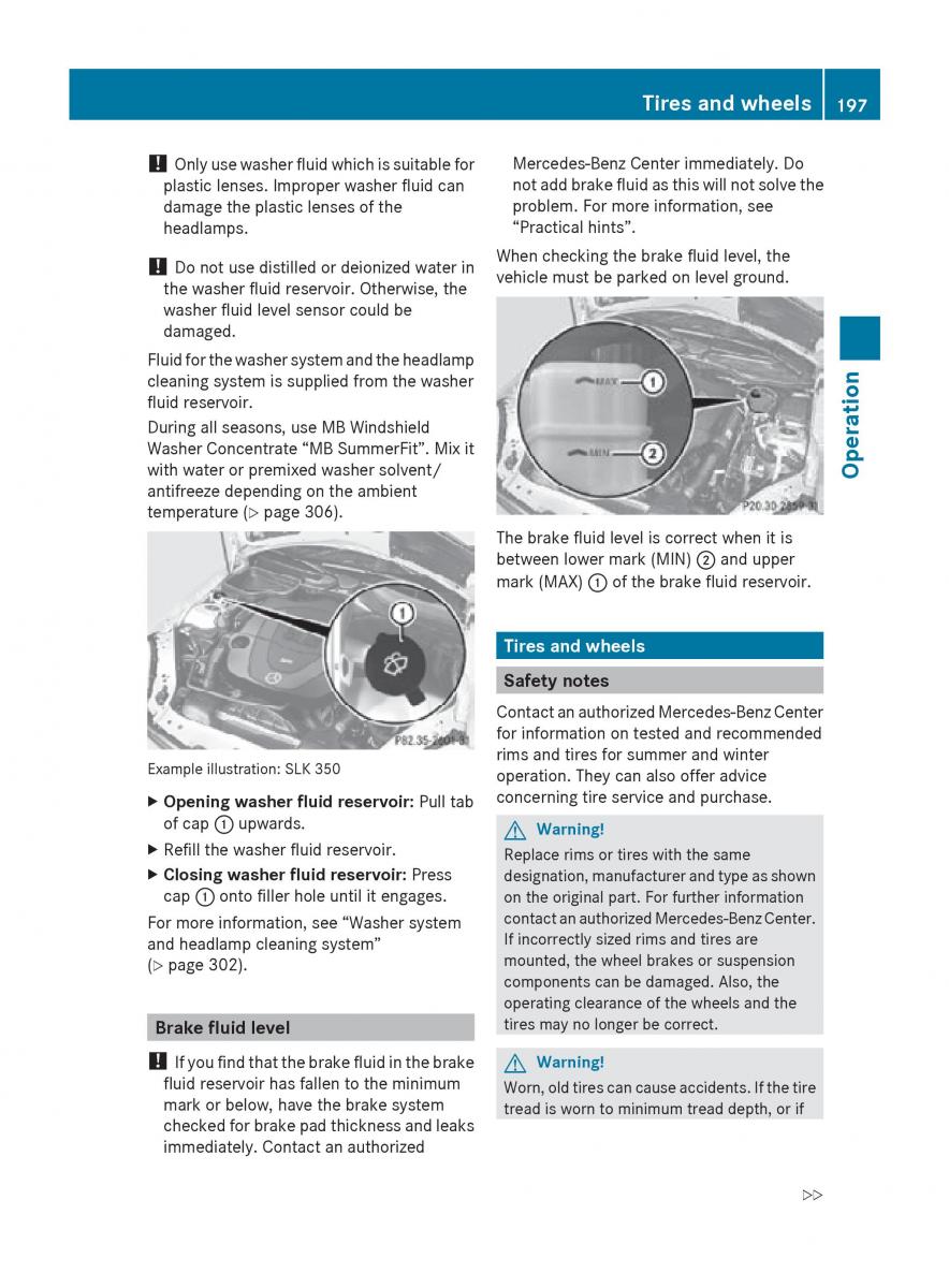 Mercedes Benz SLK R171 owners manual / page 199