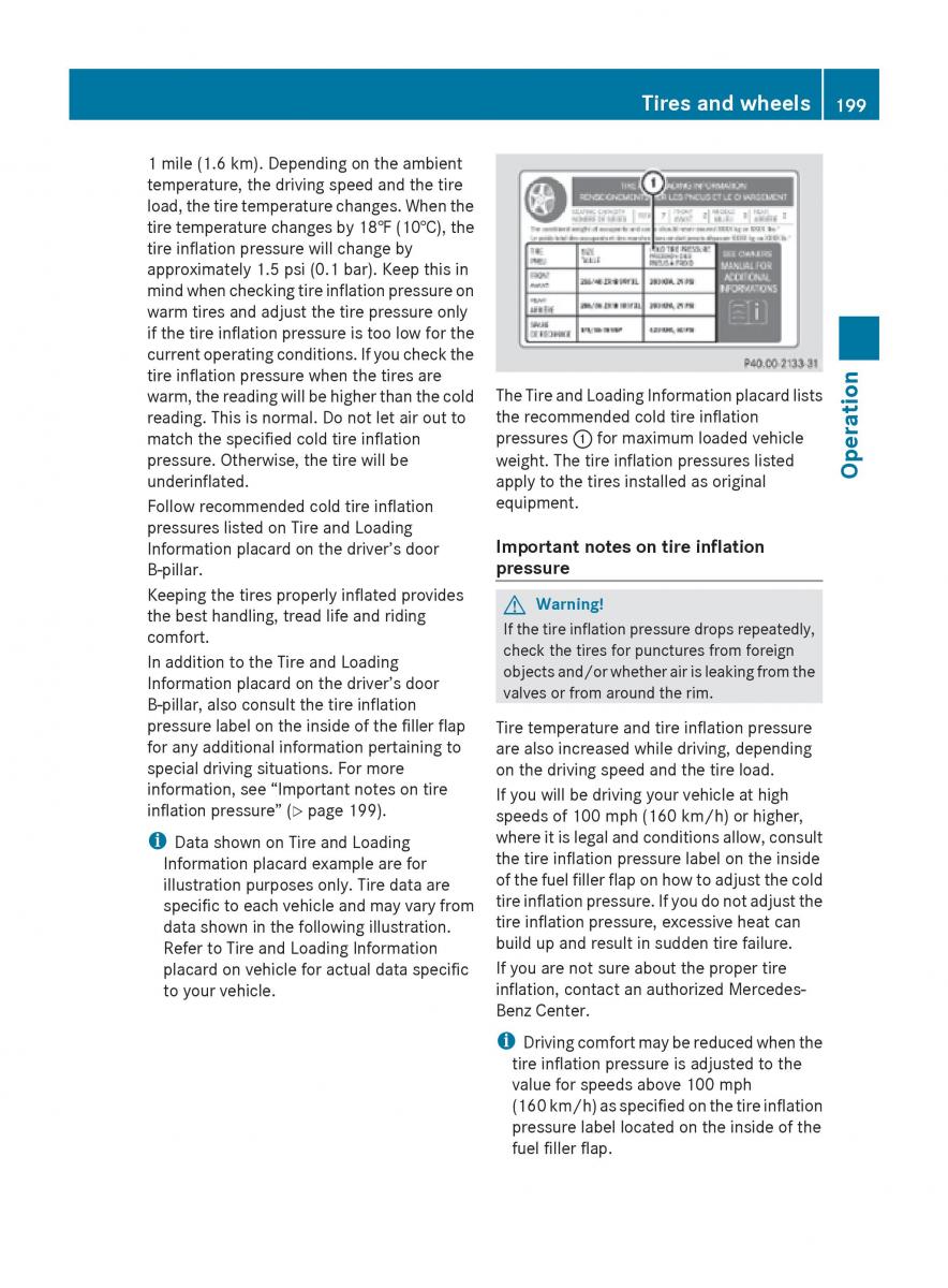 Mercedes Benz SLK R171 owners manual / page 201