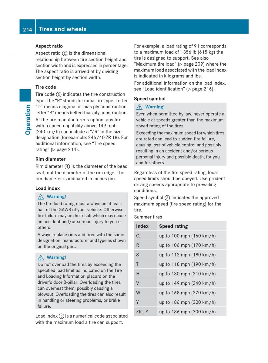 Mercedes Benz SLK R171 owners manual / page 216