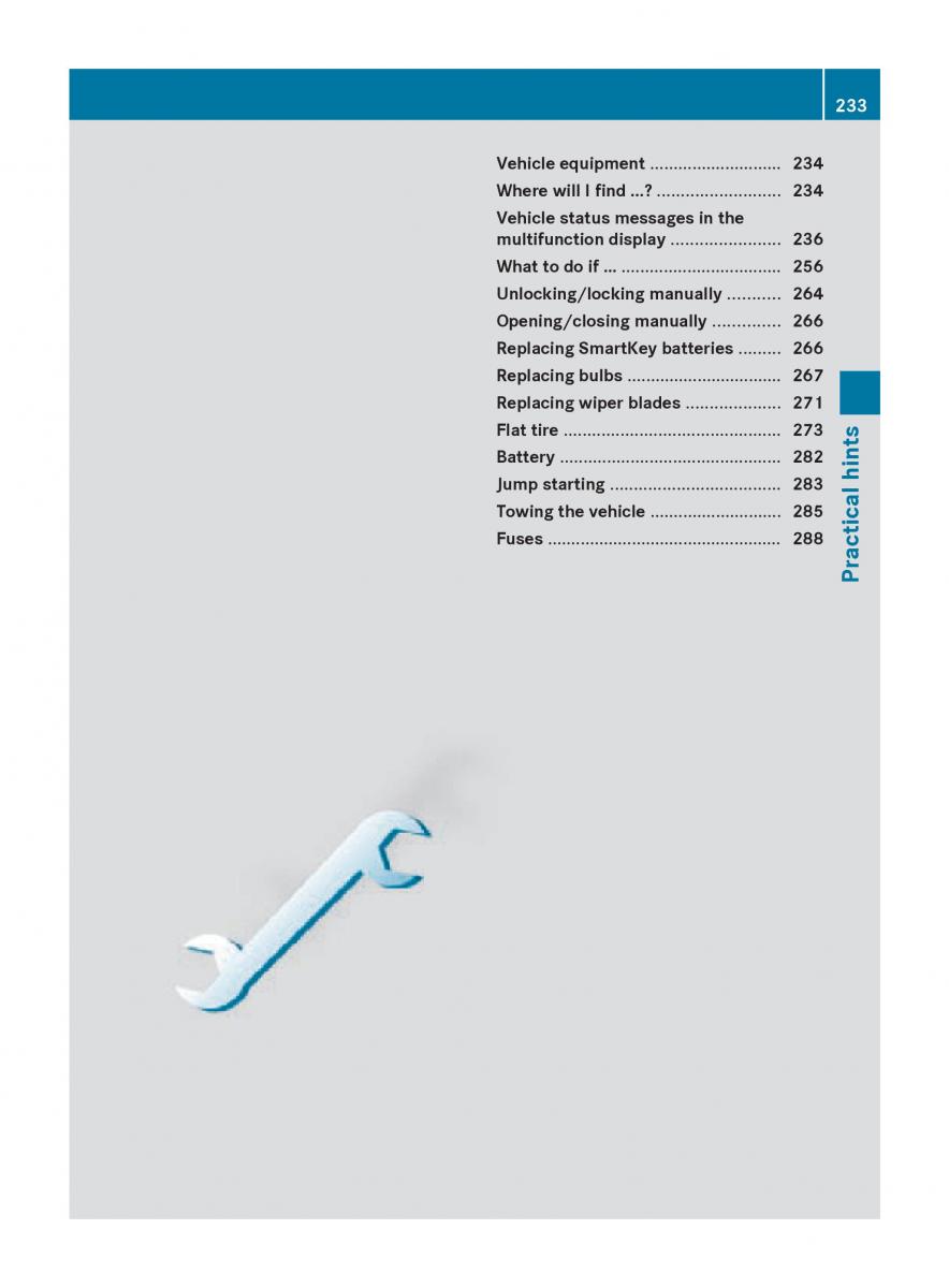 Mercedes Benz SLK R171 owners manual / page 235