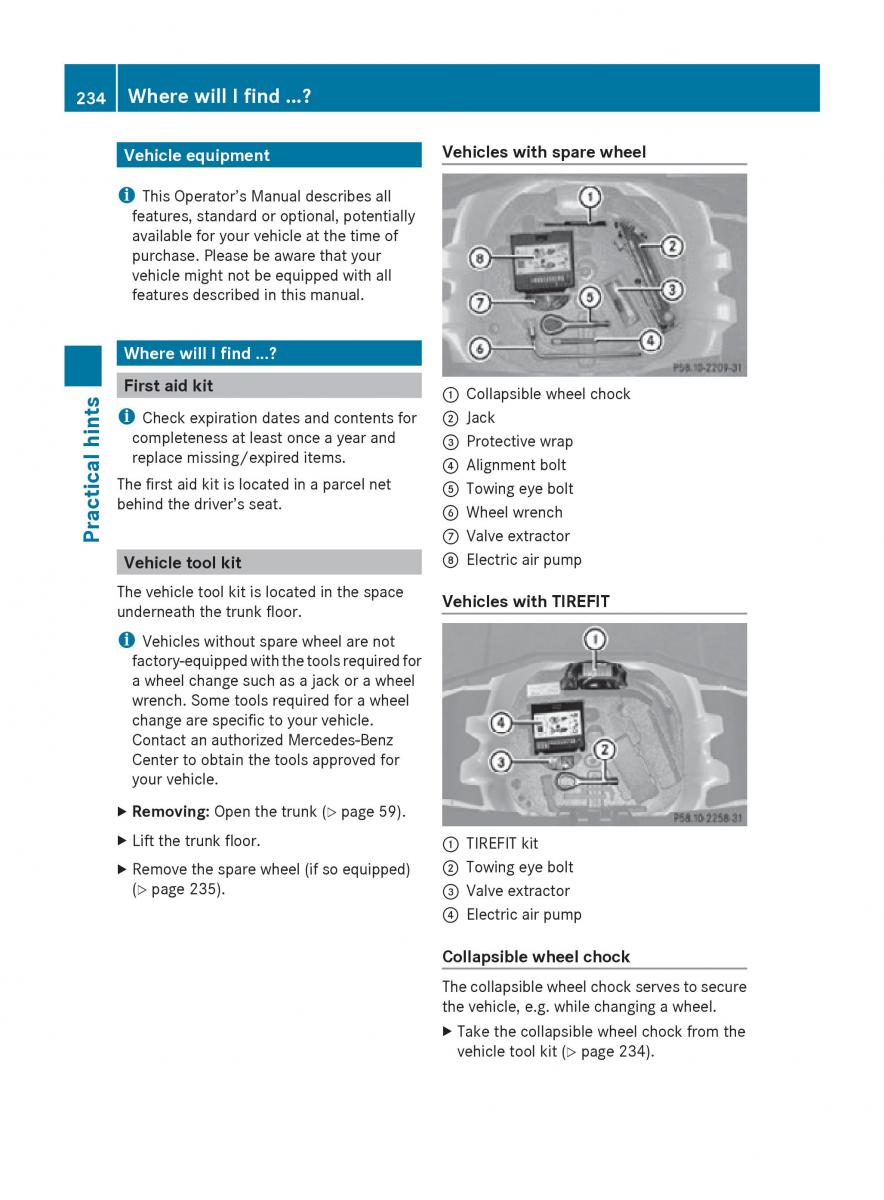 Mercedes Benz SLK R171 owners manual / page 236