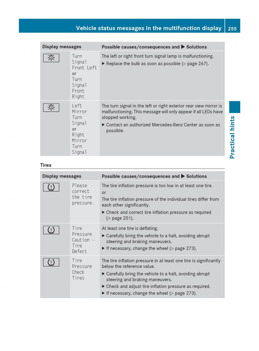 Mercedes Benz SLK R171 owners manual / page 257