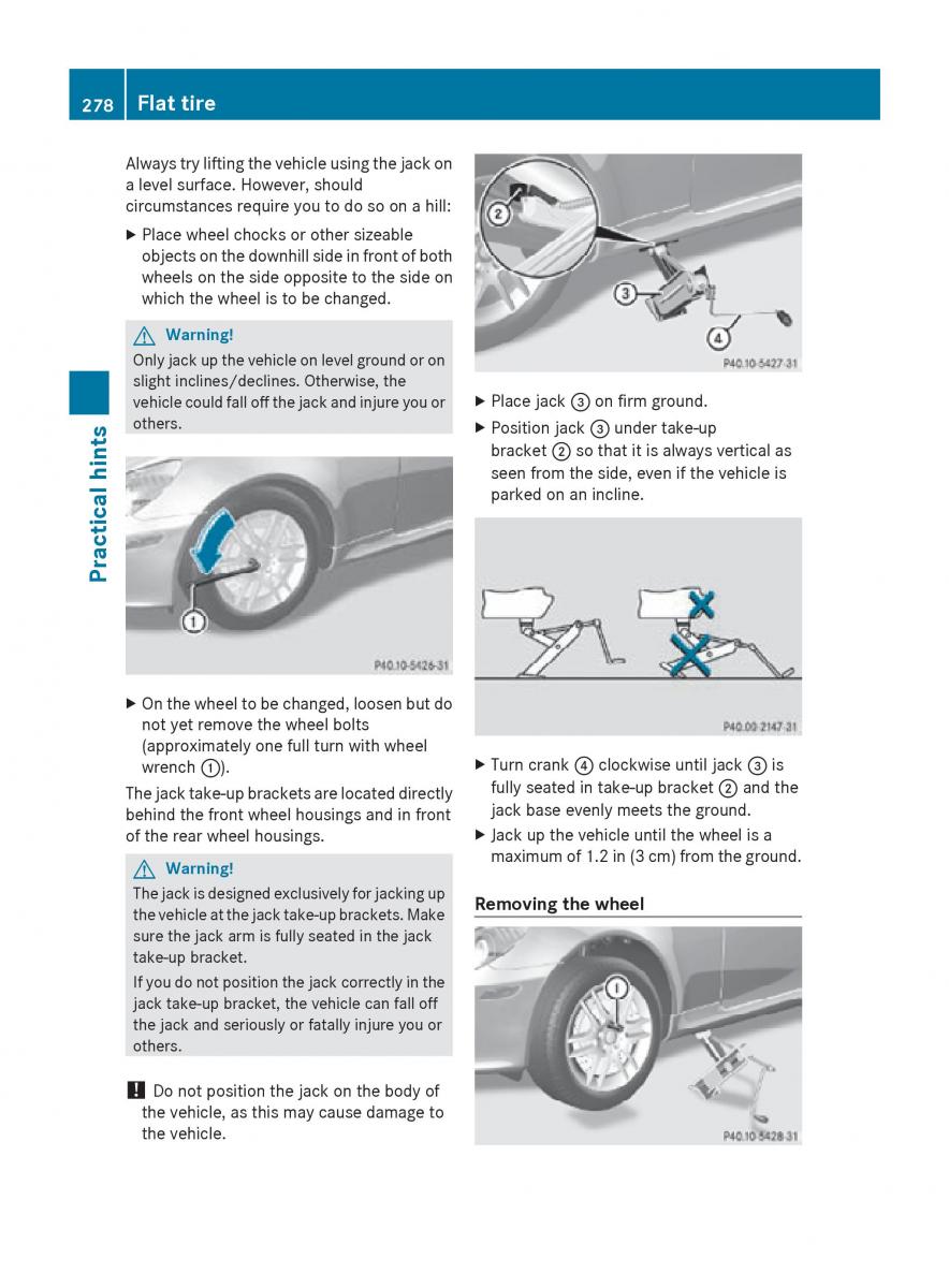 Mercedes Benz SLK R171 owners manual / page 280