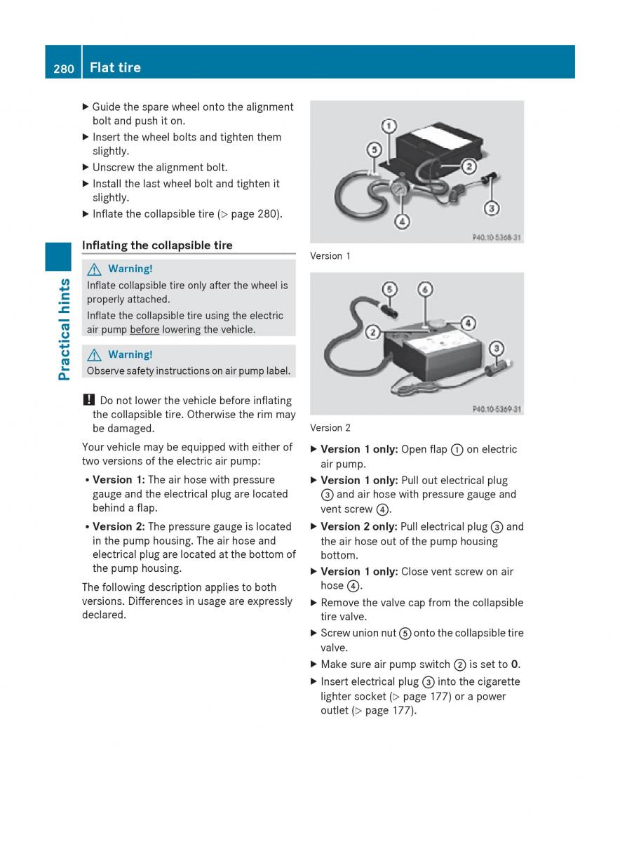 Mercedes Benz SLK R171 owners manual / page 282