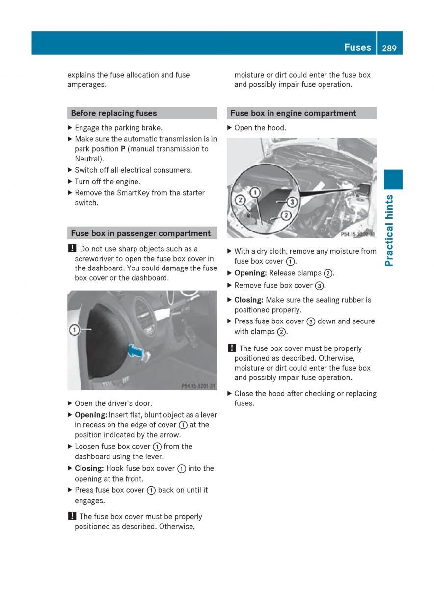 Mercedes Benz SLK R171 owners manual / page 291