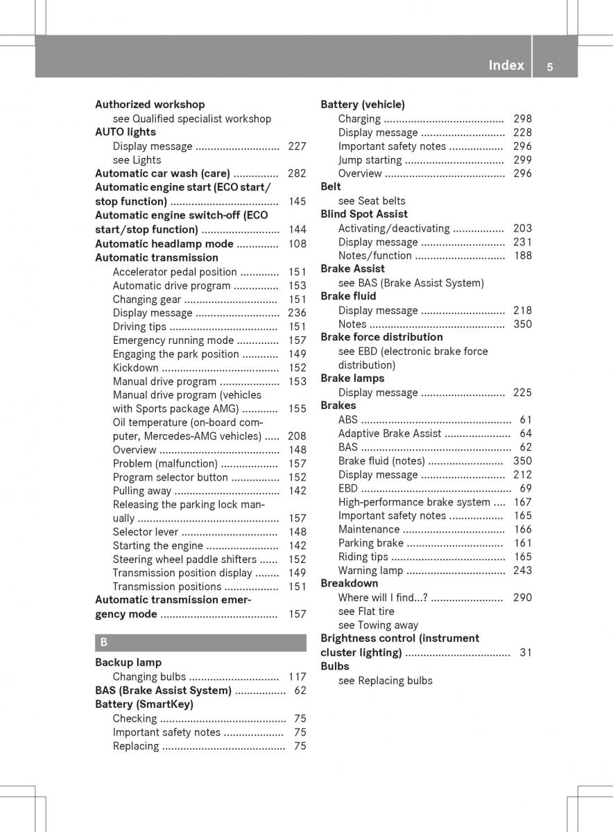 Mercedes Benz SLK R172 owners manual / page 7