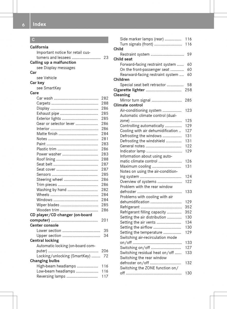 Mercedes Benz SLK R172 owners manual / page 8