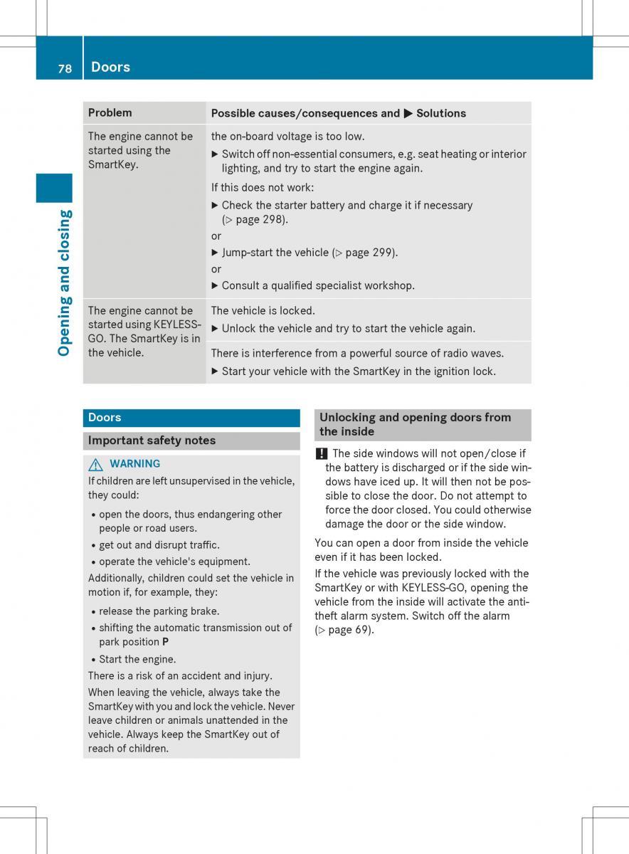 Mercedes Benz SLK R172 owners manual / page 80