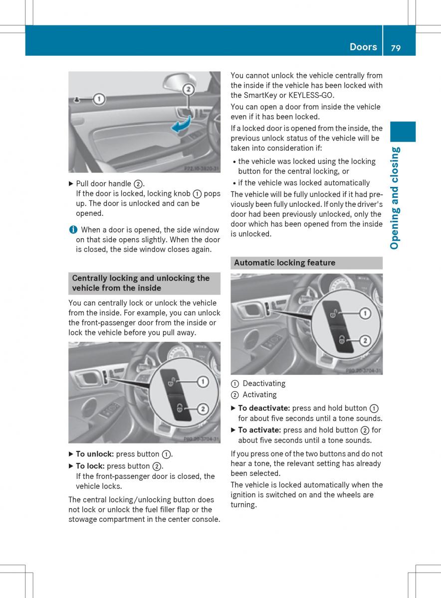 Mercedes Benz SLK R172 owners manual / page 81