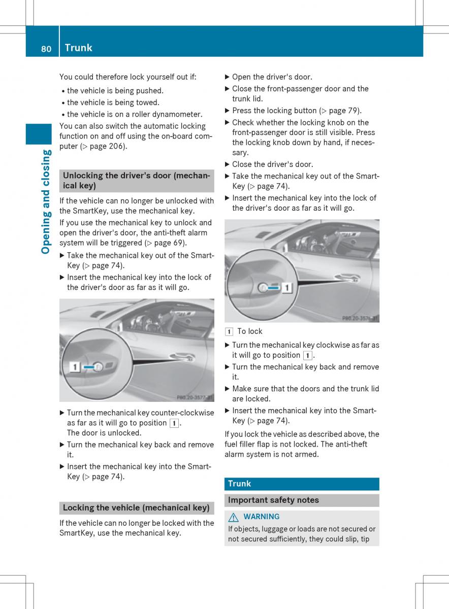 Mercedes Benz SLK R172 owners manual / page 82