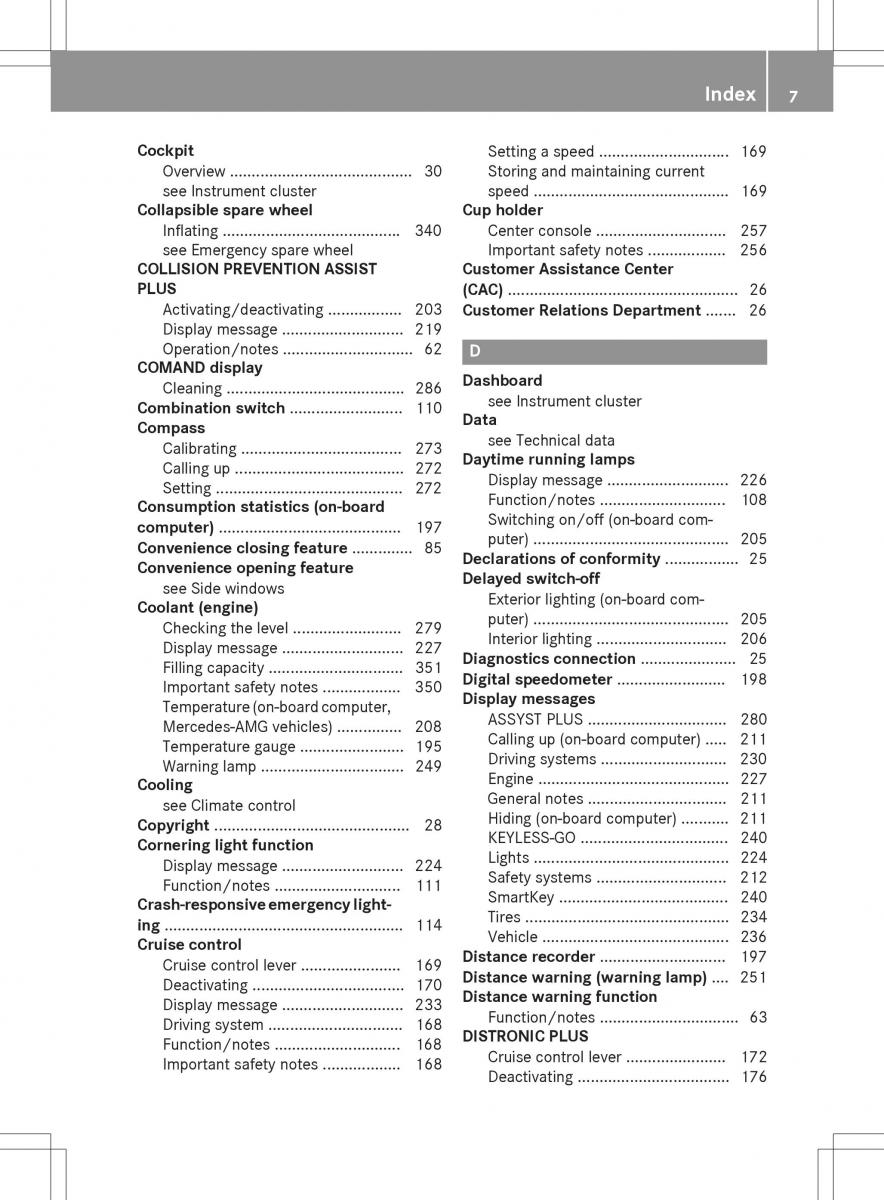 Mercedes Benz SLK R172 owners manual / page 9